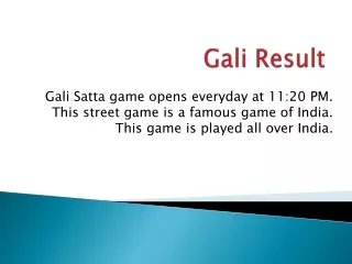 Gali Result