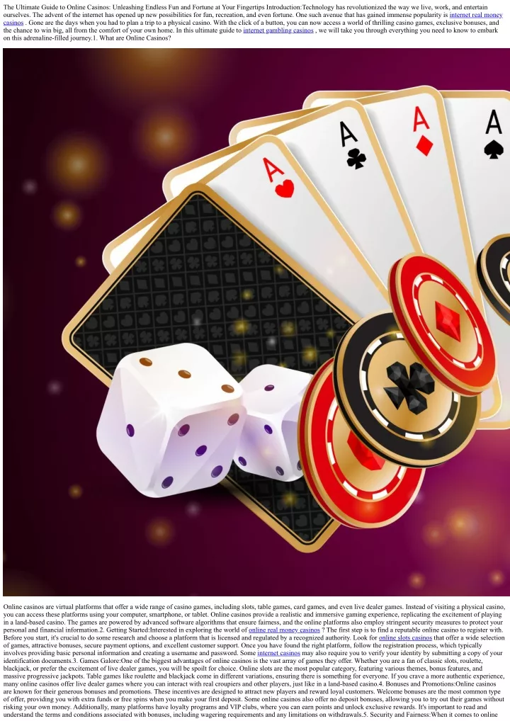 the ultimate guide to online casinos unleashing