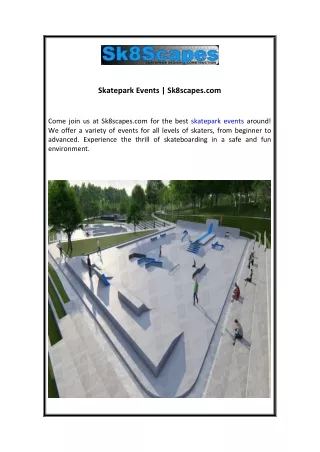 Skatepark Events  Sk8scapes.com 01