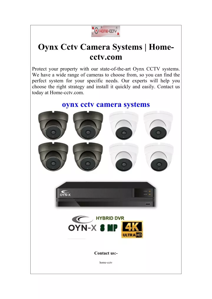 oynx cctv camera systems home cctv com