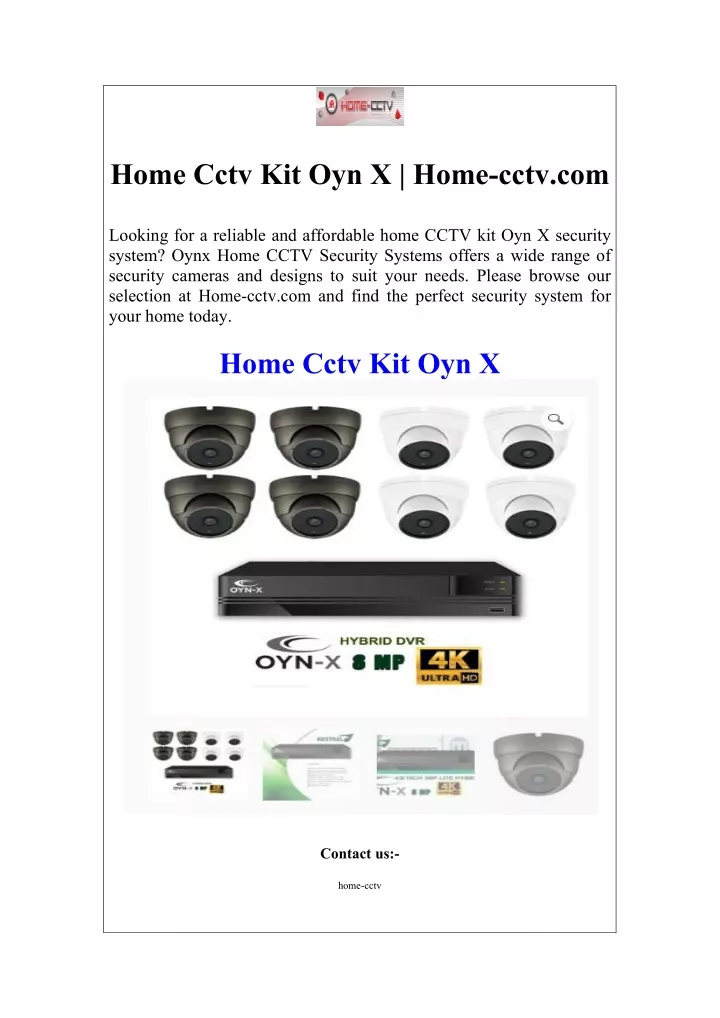home cctv kit oyn x home cctv com