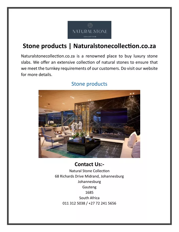 stone products naturalstonecollection co za