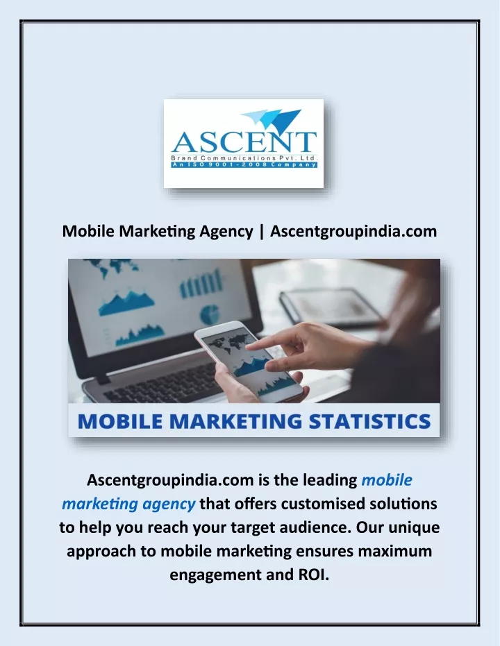 mobile marketing agency ascentgroupindia com