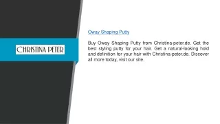 Oway Shaping Putty Christina-peter.de