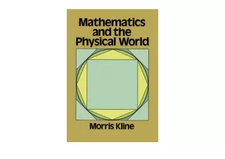 Kindle online PDF Mathematics and the Physical World Dover Books on Mathematics for ipad