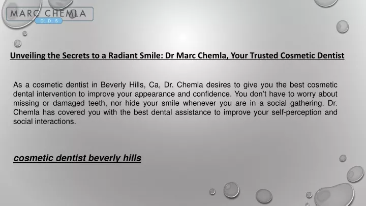 unveiling the secrets to a radiant smile dr marc