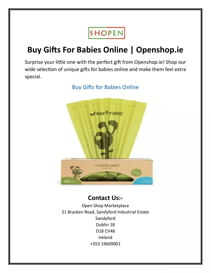 buy gifts for babies online openshop ie