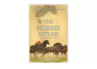 PDF read online The Horses Return The Horses Know Book 3 The Horses Know Trilogy for ipad
