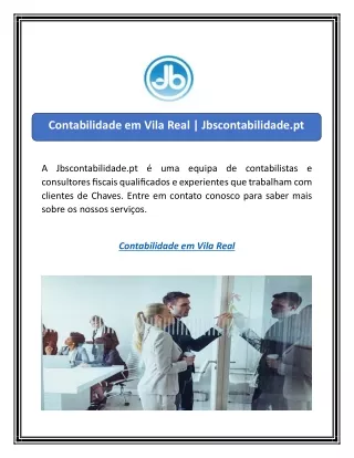 Contabilidade em Vila Real | Jbscontabilidade.pt