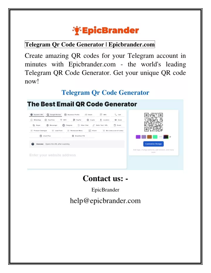 telegram qr code generator epicbrander com