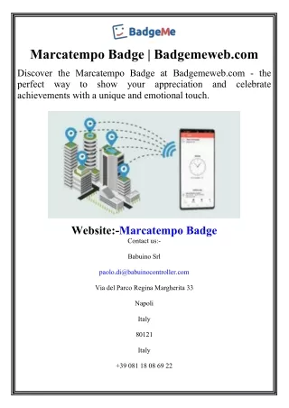 Marcatempo Badge  Badgemeweb.com
