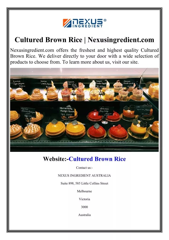 cultured brown rice nexusingredient com