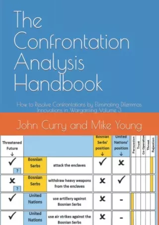[PDF READ ONLINE] The Confrontation Analysis Handbook: How to Resolve Confrontations by