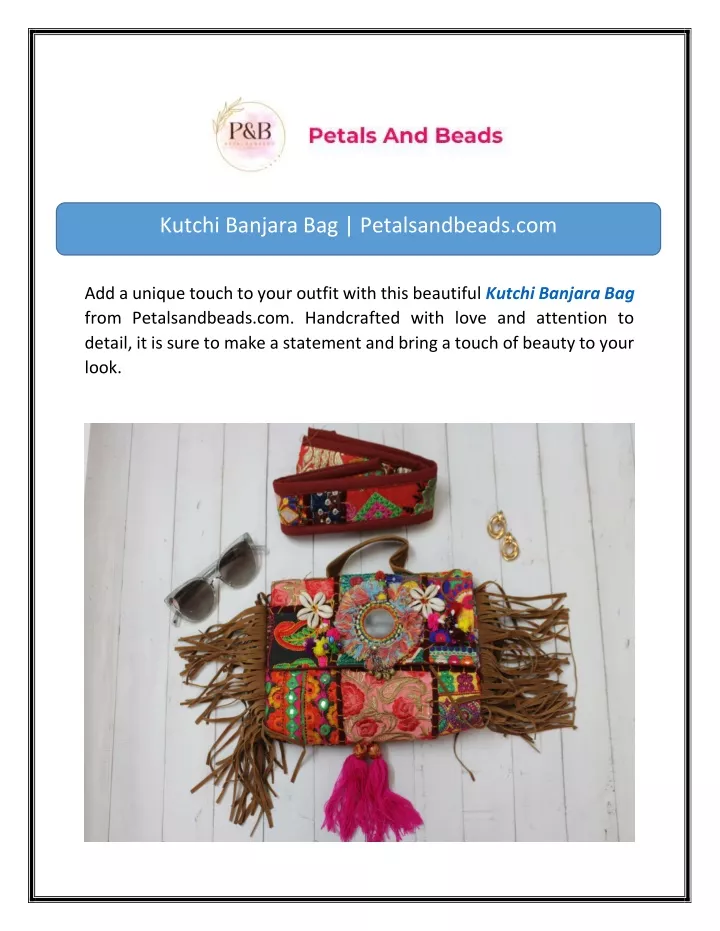 kutchi banjara bag petalsandbeads com