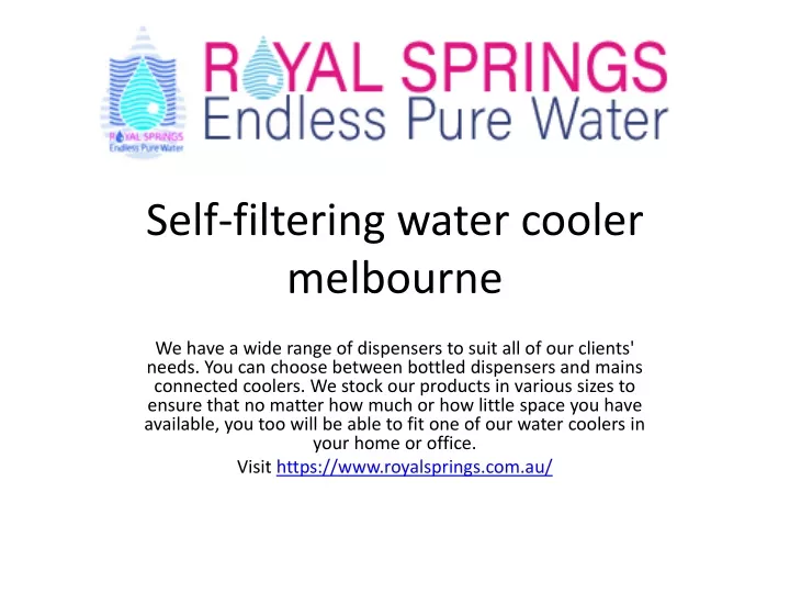 self filtering water cooler melbourne