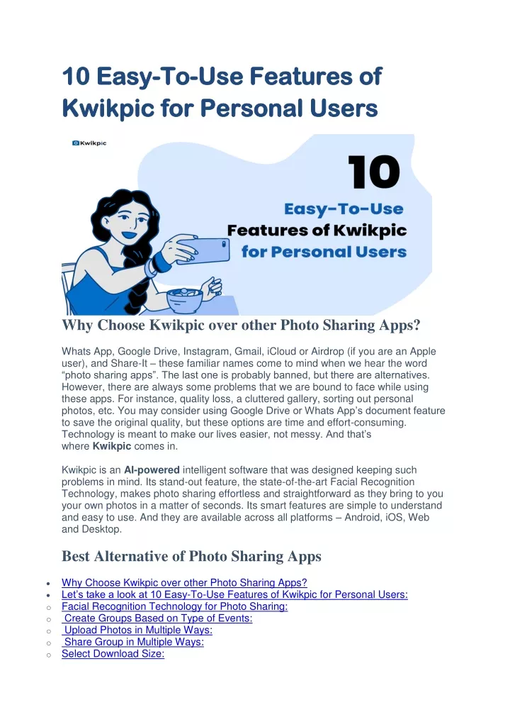 10 easy 10 easy to kwikpic for personal users