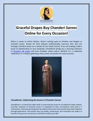 graceful drapes buy chanderi sarees online