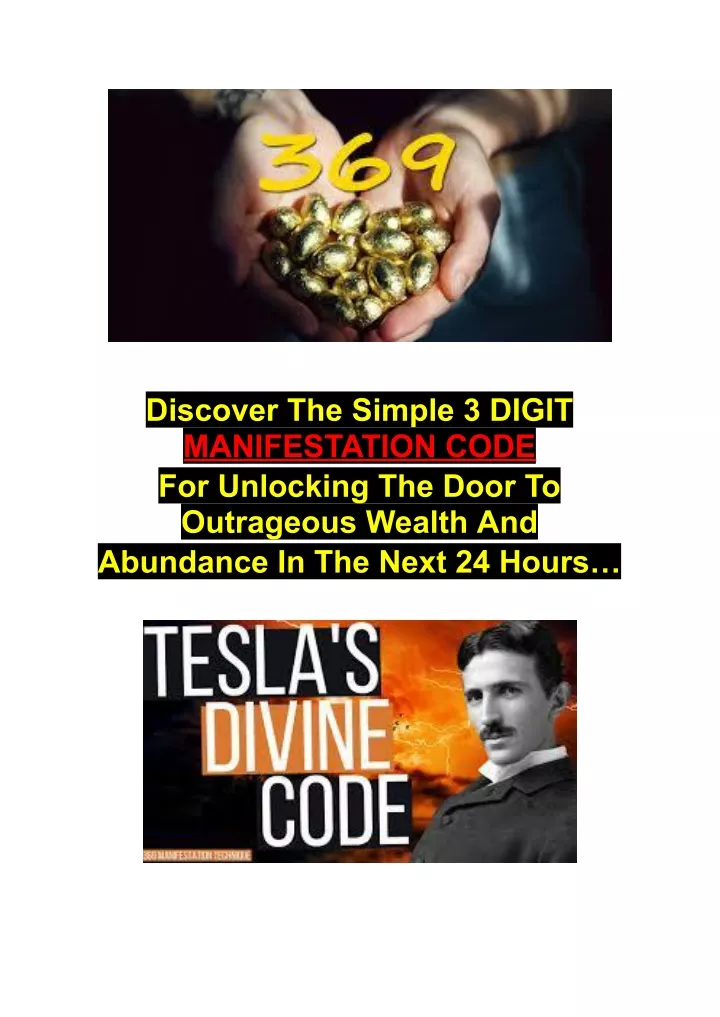 discover the simple 3 digit manifestation code