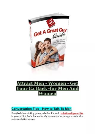Attract Men _ Women _ Get Your Ex Back