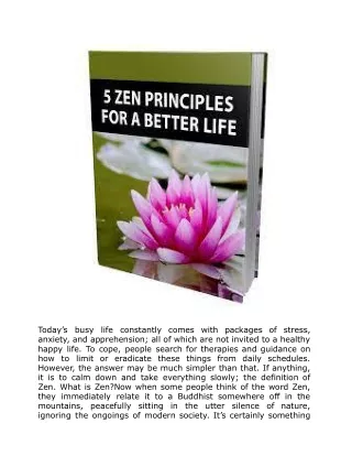 5 Zen Principles