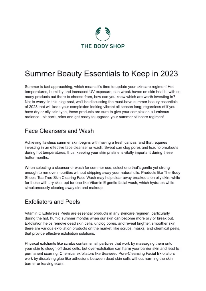 summer beauty essentials to keep in 2023