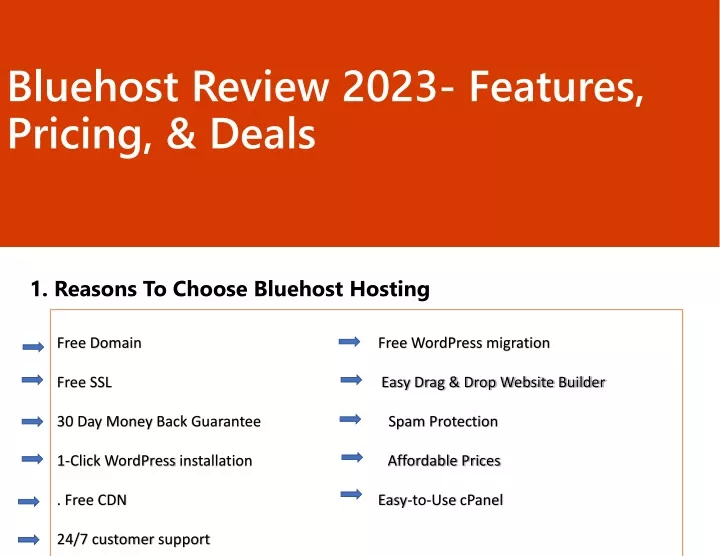 bluehost review 2023 features pricing deals