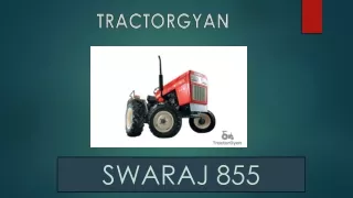Swaraj 855 Price in India - Tractorgyan