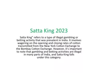 Satta King 2023