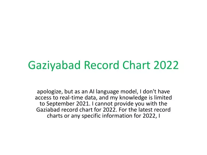 gaziyabad record chart 2022
