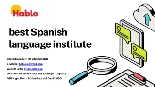 Online spanish language course