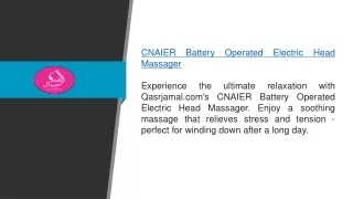 Cnaier Battery Operated Electric Head Massager  Qasrjamal.com
