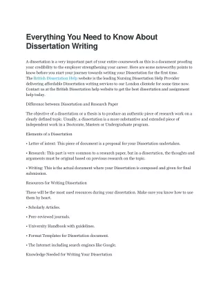 everything you need to know about dissertation