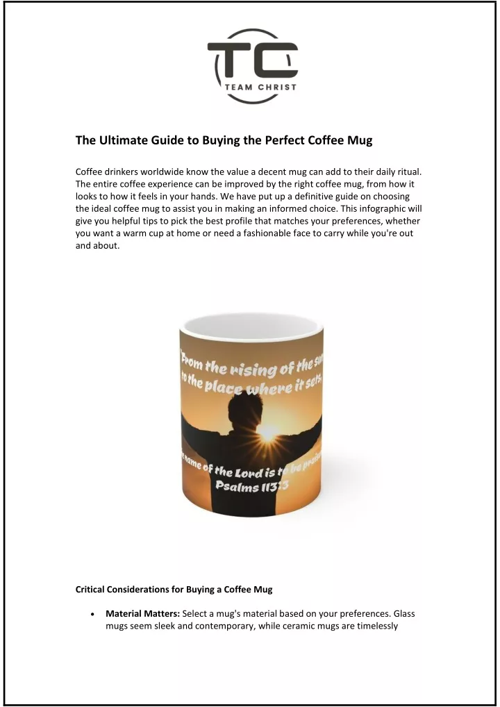 the ultimate guide to buying the perfect coffee