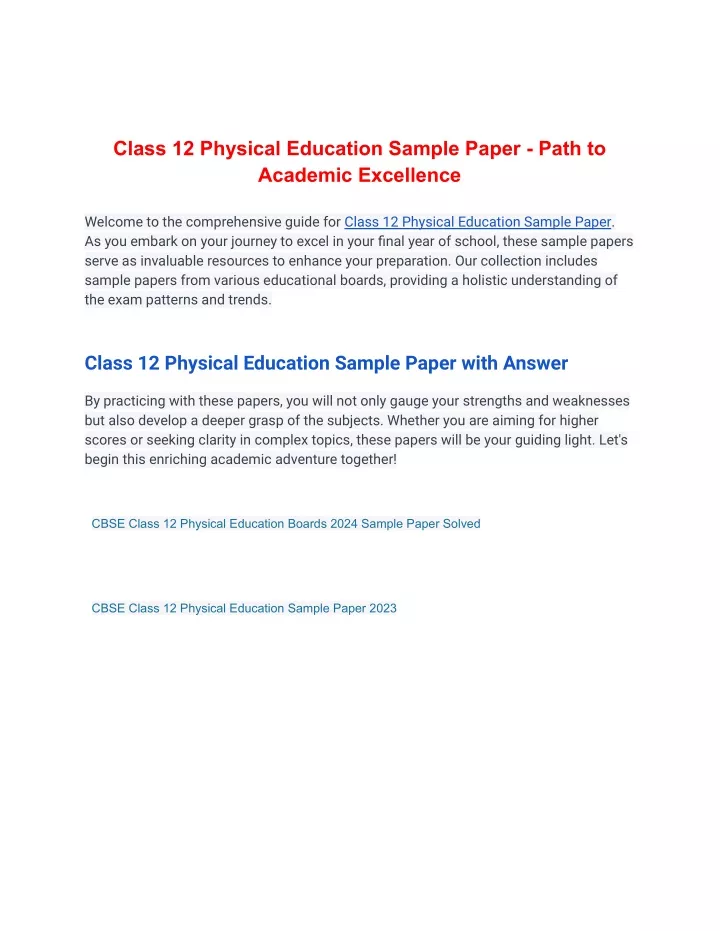 class 12 physical education sample paper path