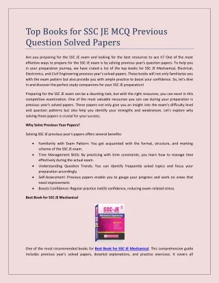 top books for ssc je mcq previous question solved