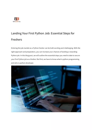 Landing Your First Python Job_ Essential Steps for Freshers