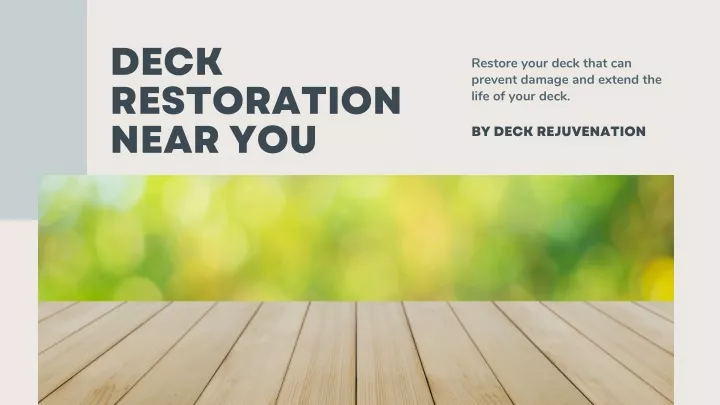 deck restoration near you