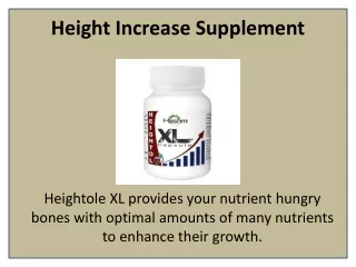 height increase supplement