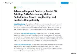 Advanced Implant Dentistry: Dental 3D Printing