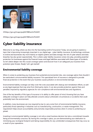 Cyber liability insurance