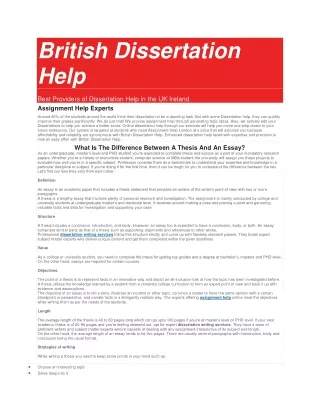 british dissertation help