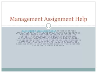 management assignment help