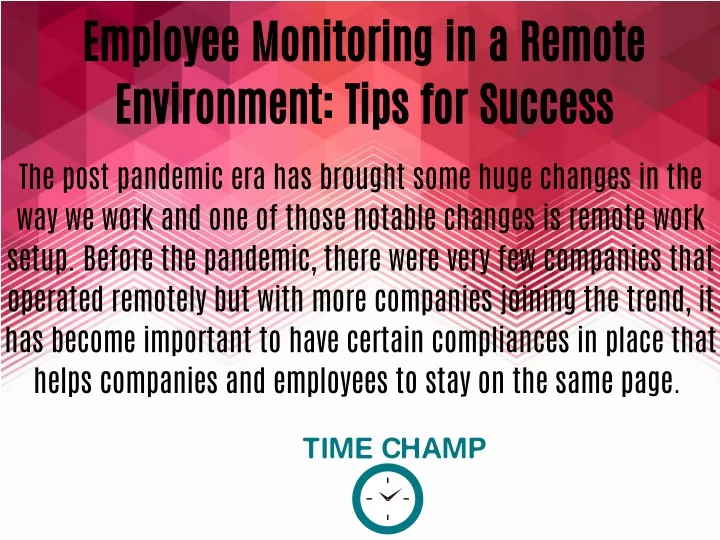 employee monitoring in a remote environment tips