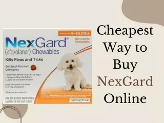 Cheapest Way to Buy NexGard Online