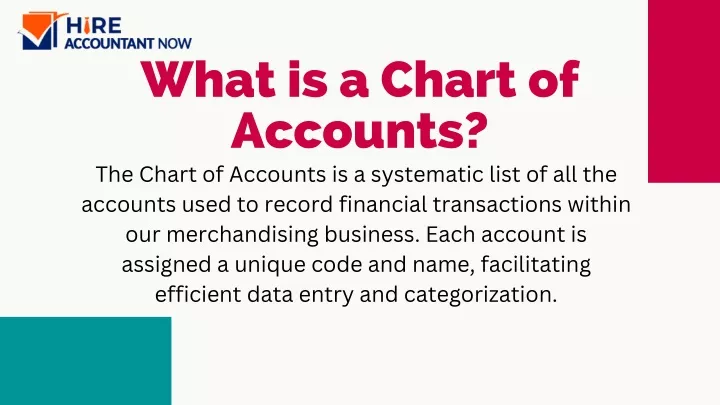 what is a chart of accounts the chart of accounts