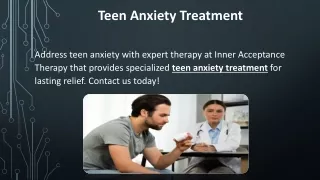 Teen Anxiety Treatment