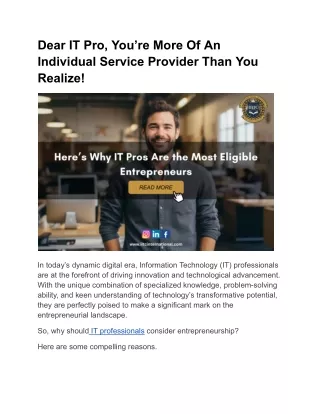 dear it pro you re more of an individual service