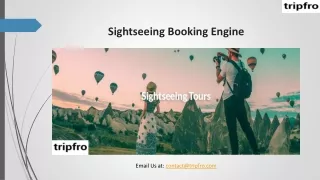 Sightseeing Booking Engine