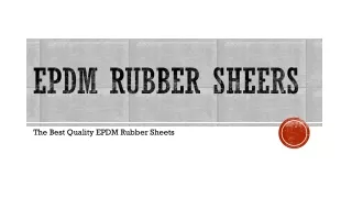 epdm rubber sheet