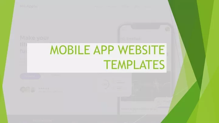 mobile app website templates